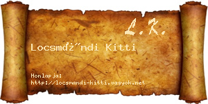Locsmándi Kitti névjegykártya