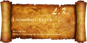 Locsmándi Kitti névjegykártya
